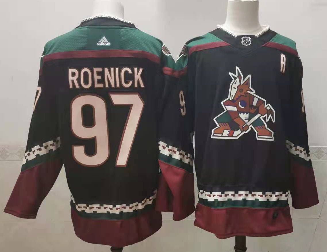 Men Arizona Coyotes 97 Roenick Black Authentic Stitched 2022 Adidas NHL Jersey